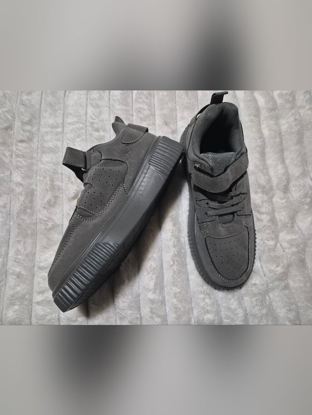 Grey Dirt Resistant Sneakers Boys US 3.5 (Eur 35)